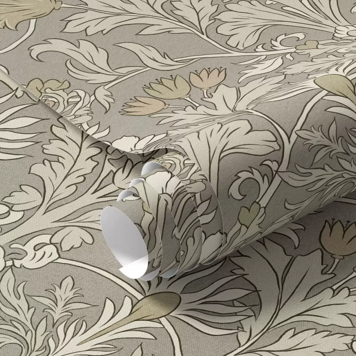 Behang Klassiek bloemenornament in de stijl van William Morris a00171