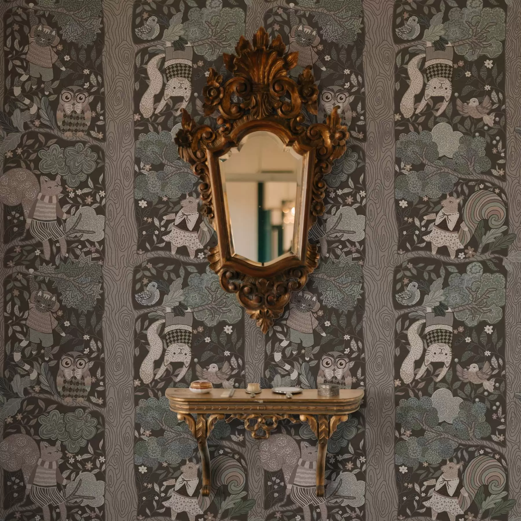 Papier peint photo Dessin graphique à la main de la nature dans le style ethno a00173