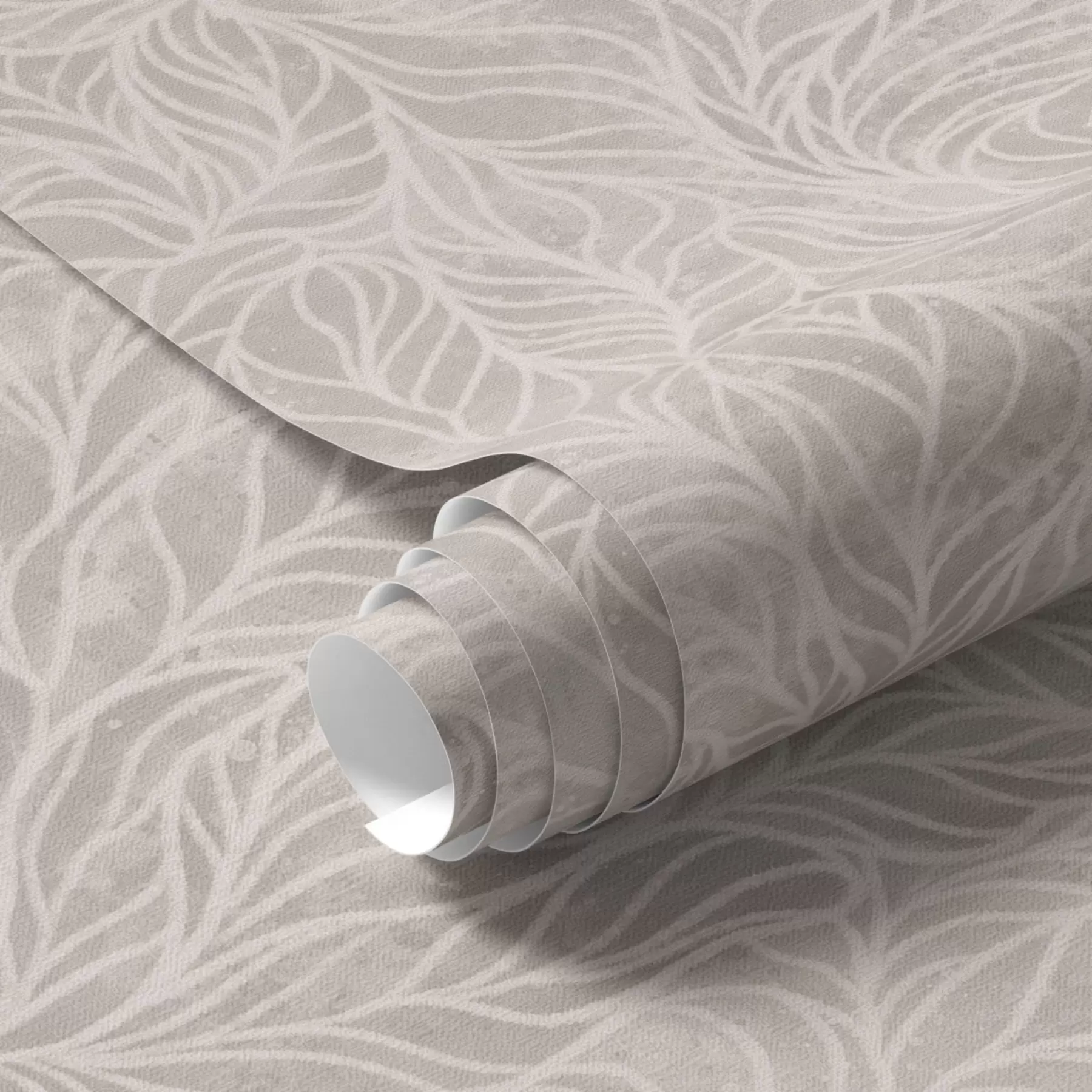 Papier peint photo Texture abstraite beige avec des lignes douces de feuilles a00179