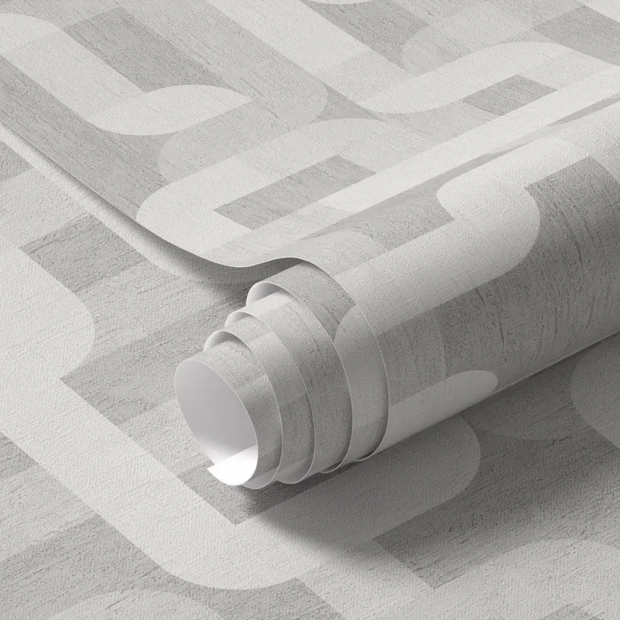 Papier peint photo Motif graphique moderne avec lignes courbes a00190