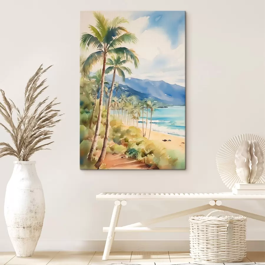  Peintures Palmiers en bord de mer s44701