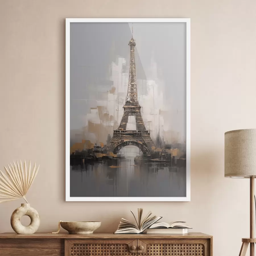 Papier peint photo Tour Eiffel imitation de peinture f44697