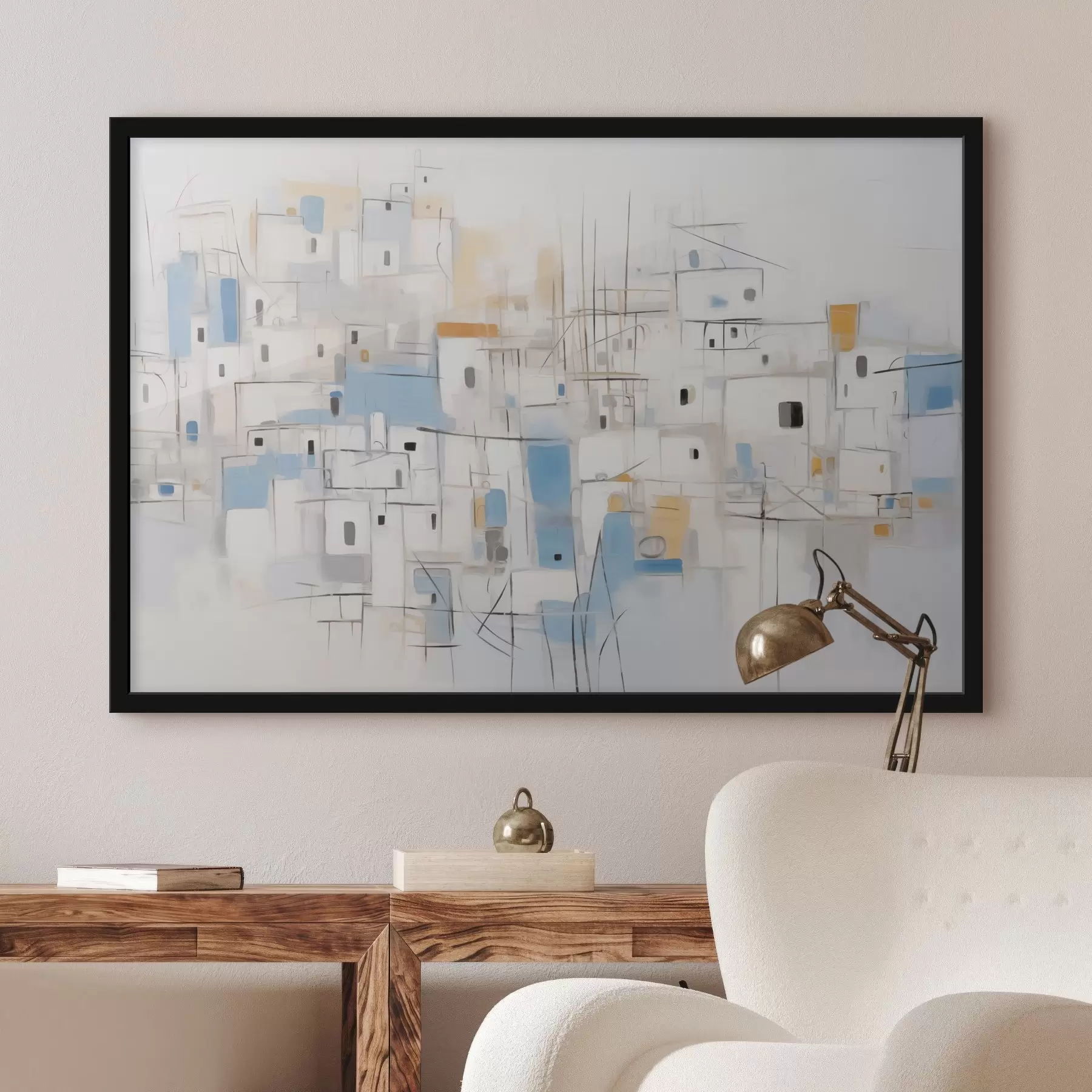 Fotobehang Home abstract imitatieschilderij f44699