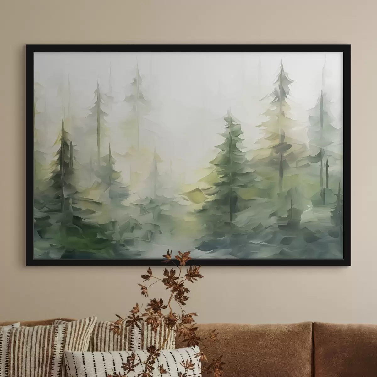 Poster Bos imitatieschilderij f44708