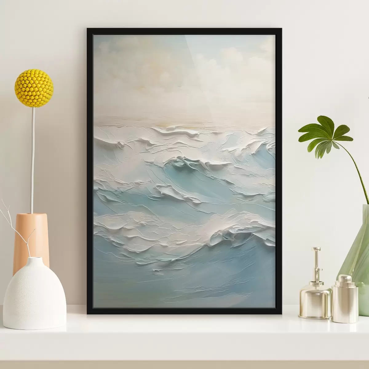 Poster Zee imitatie schilderij f44709