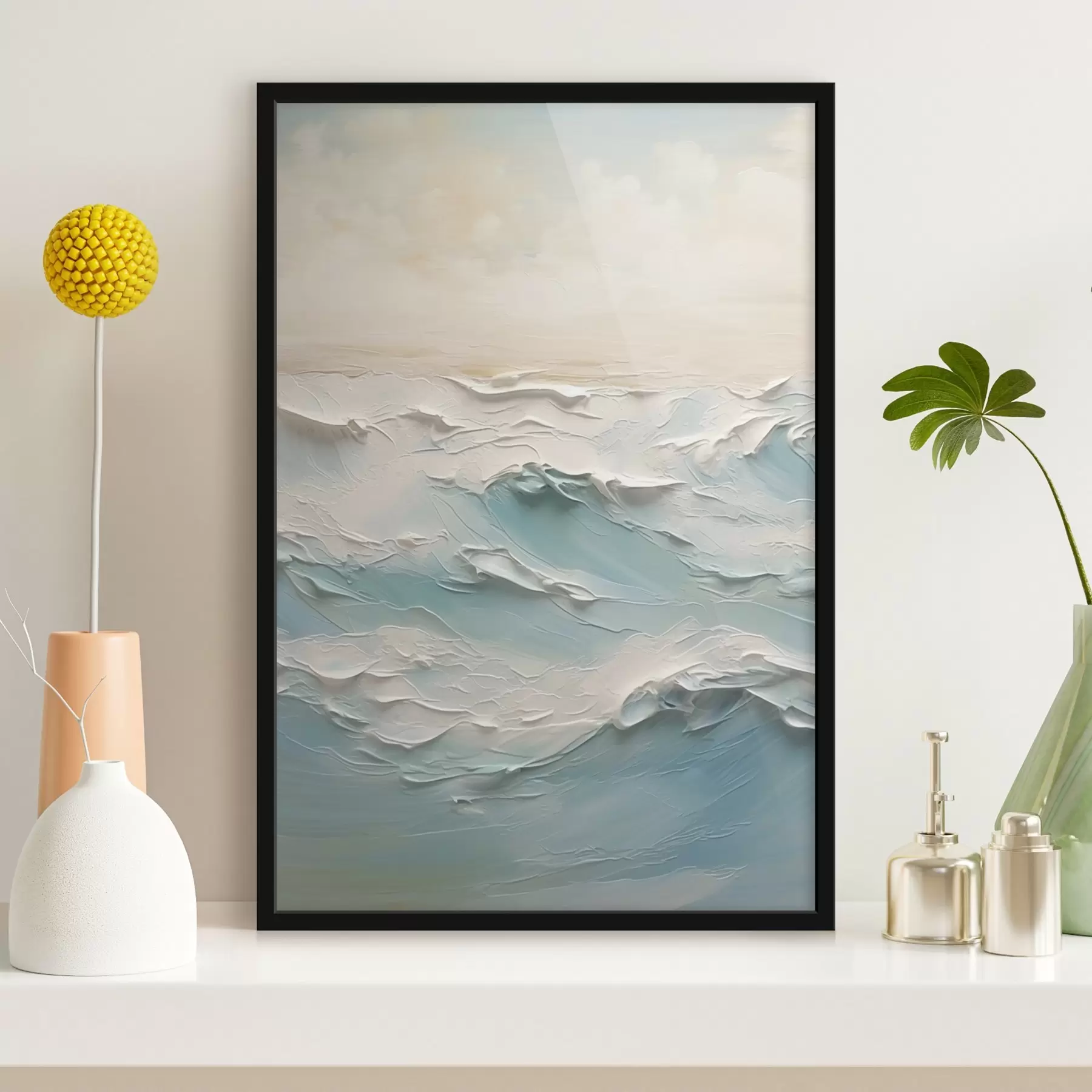 Fotobehang Zee imitatie schilderij f44709