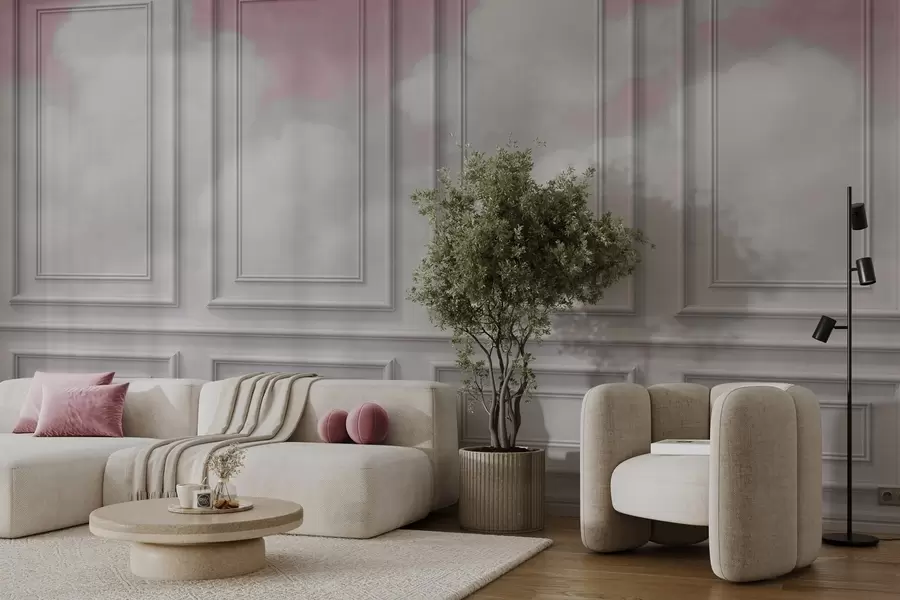 Papier peint photo Imitation de moulage avec nuages aériens w04110v2