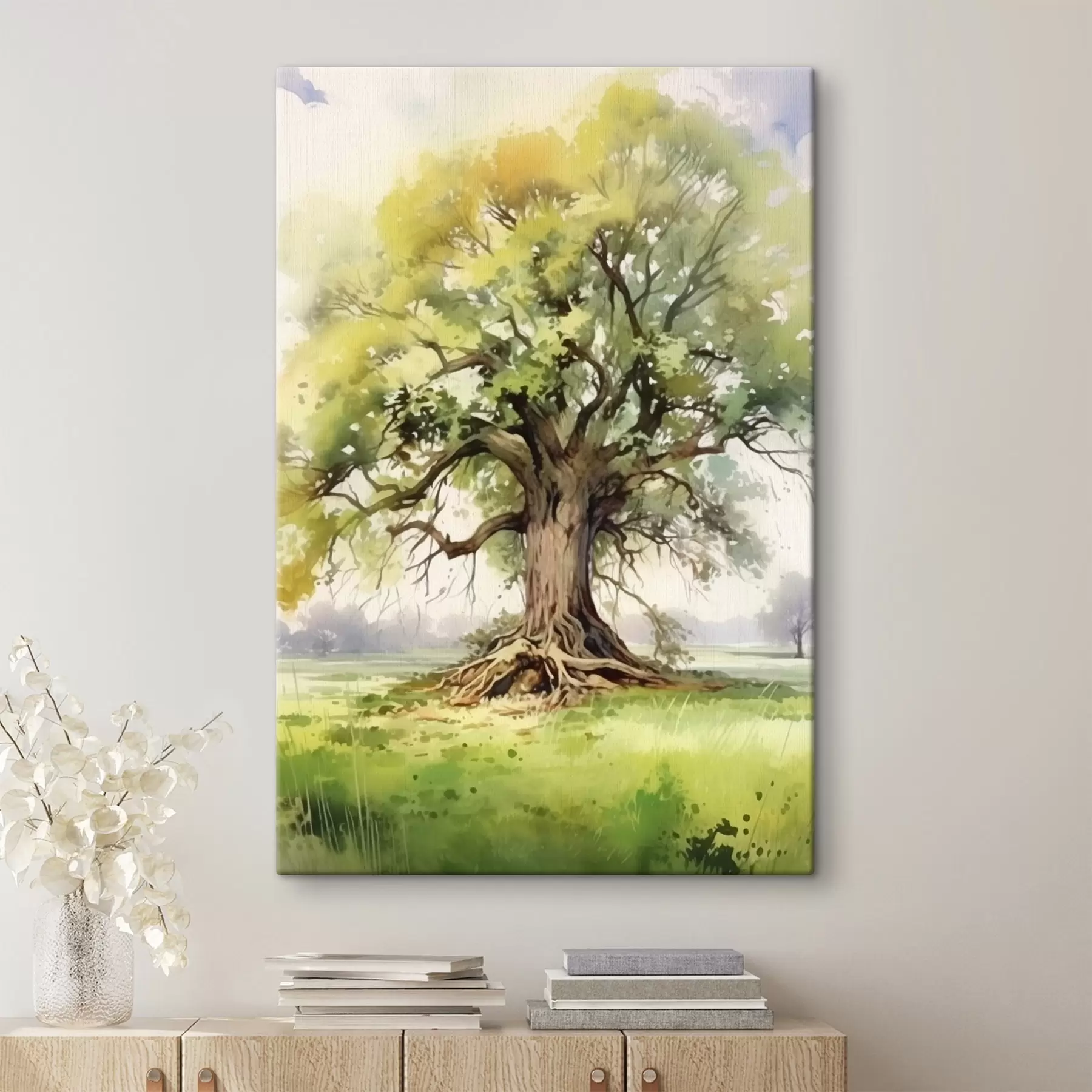  Peintures Un vieil arbre aux racines étendues s44731