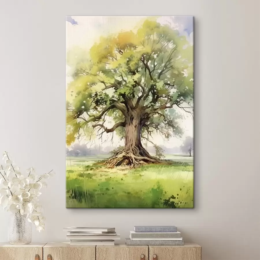  Peintures Un vieil arbre aux racines étendues s44731