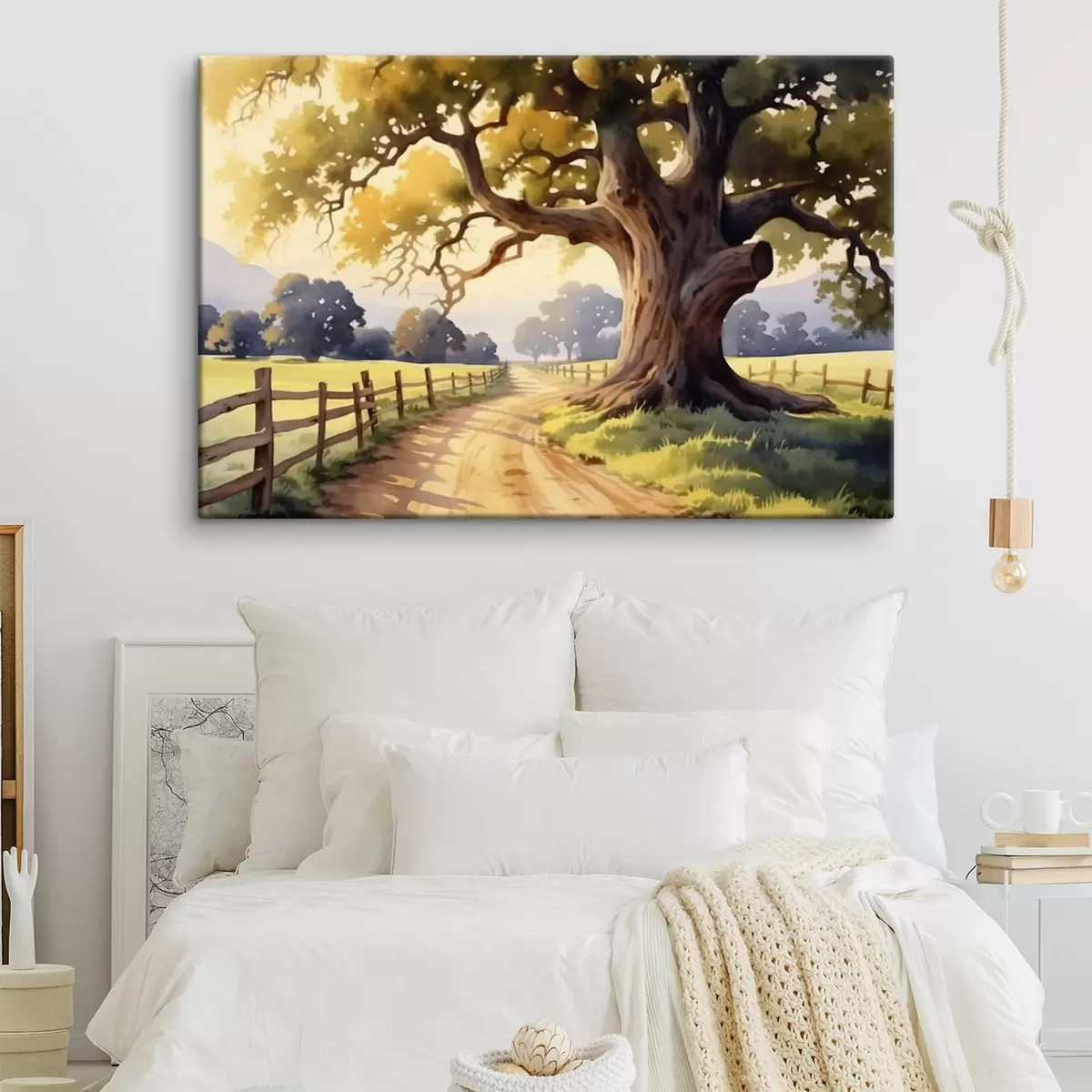  Peintures une allée sur une route de campagne s44733