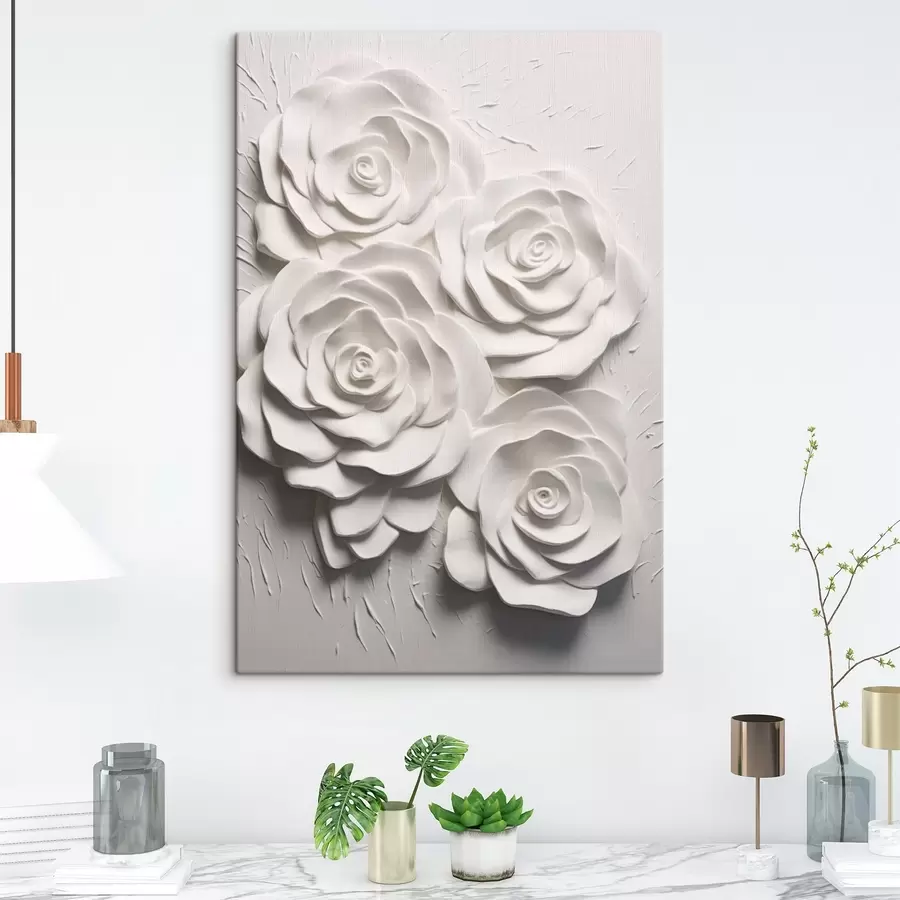 Fotobehang witte rozen s44738