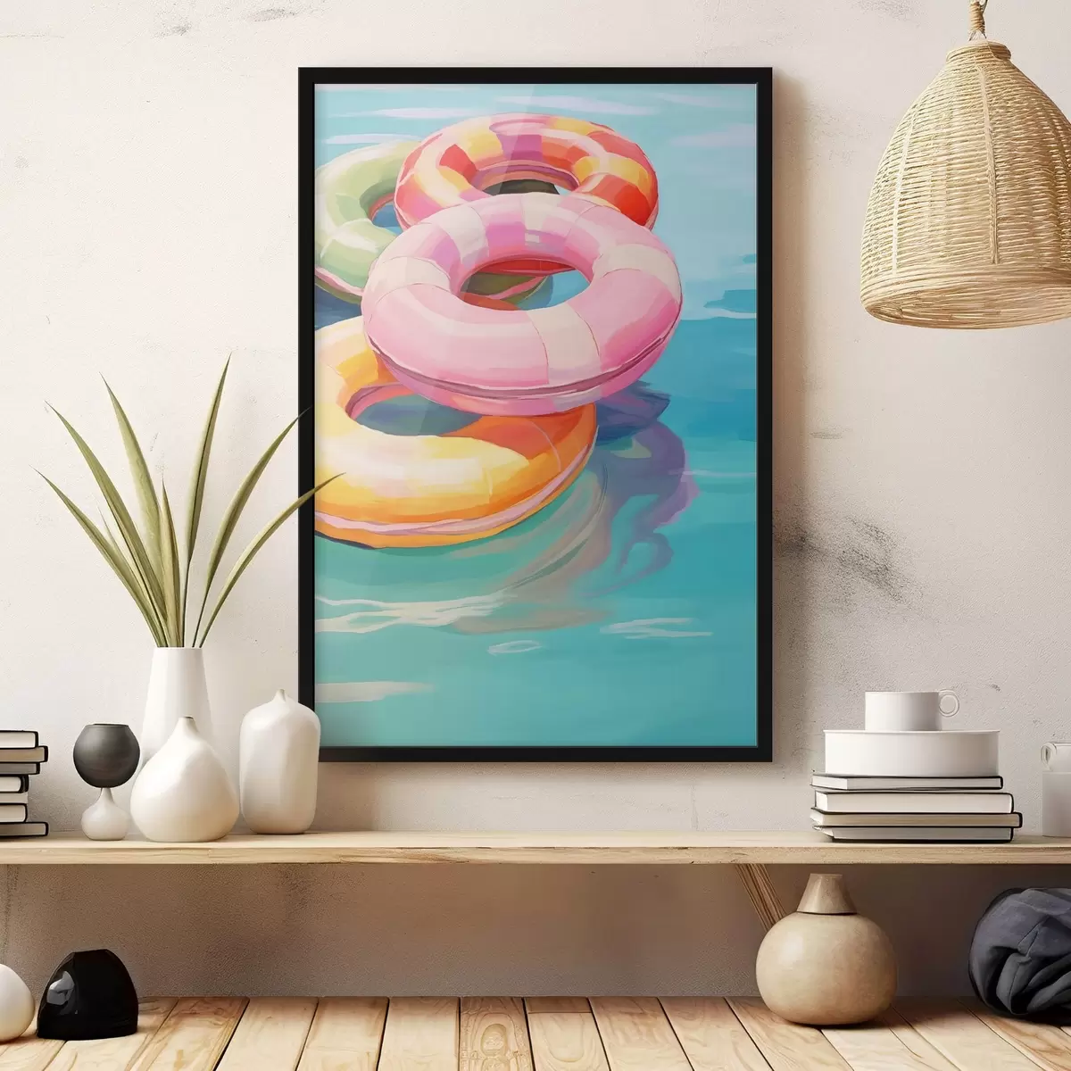 Affiche Cercles gonflables dans l'eau f44726