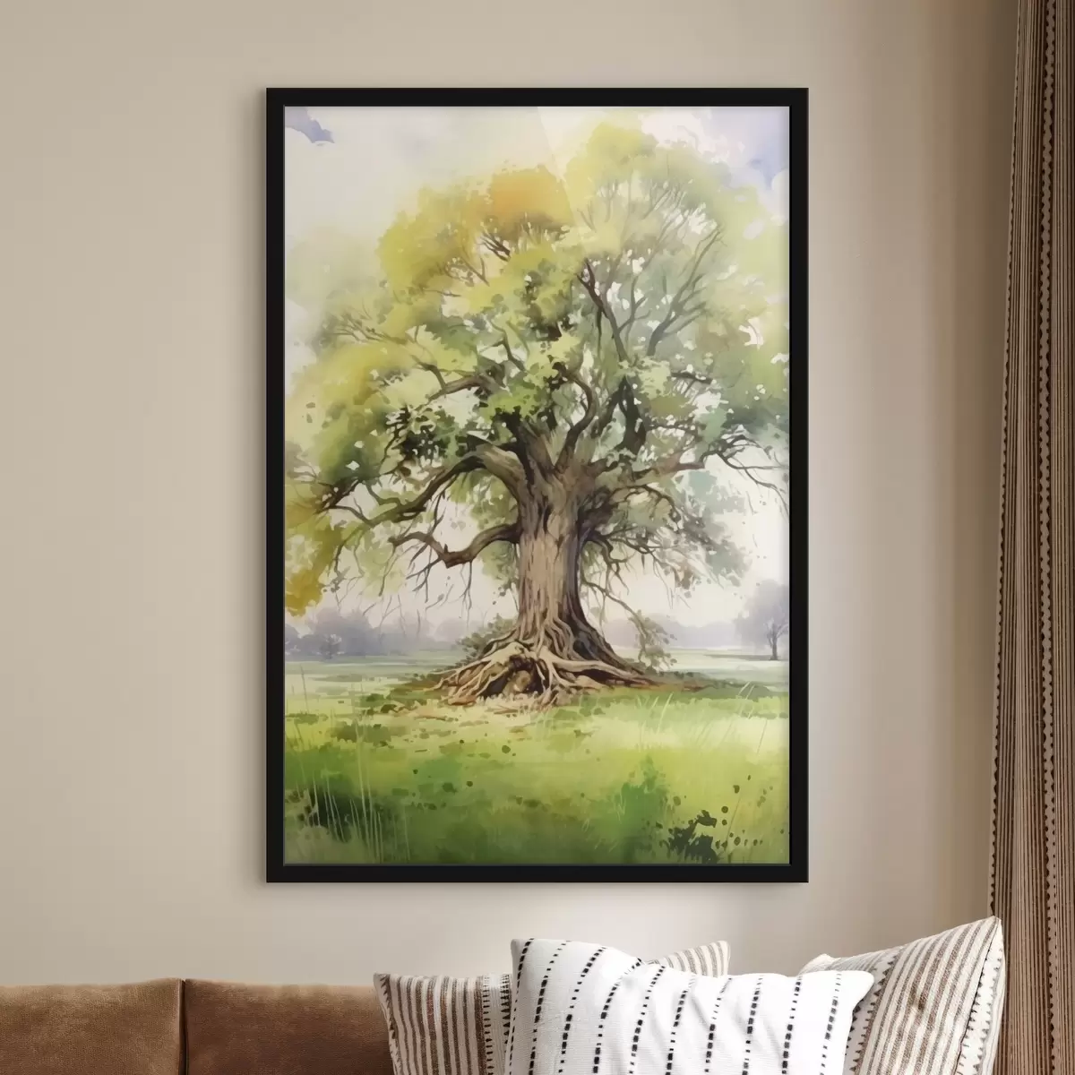 Affiche Un vieil arbre aux racines étendues f44731