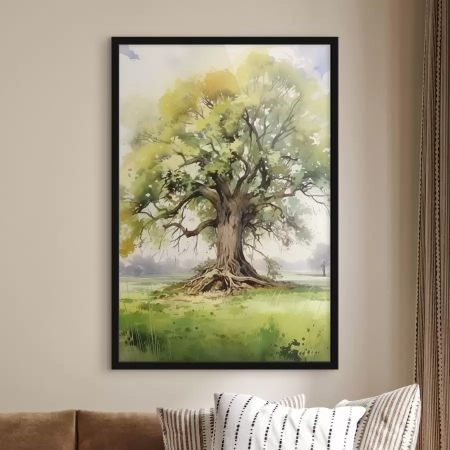 Fotobehang Een oude boom met spreidende wortels f44731