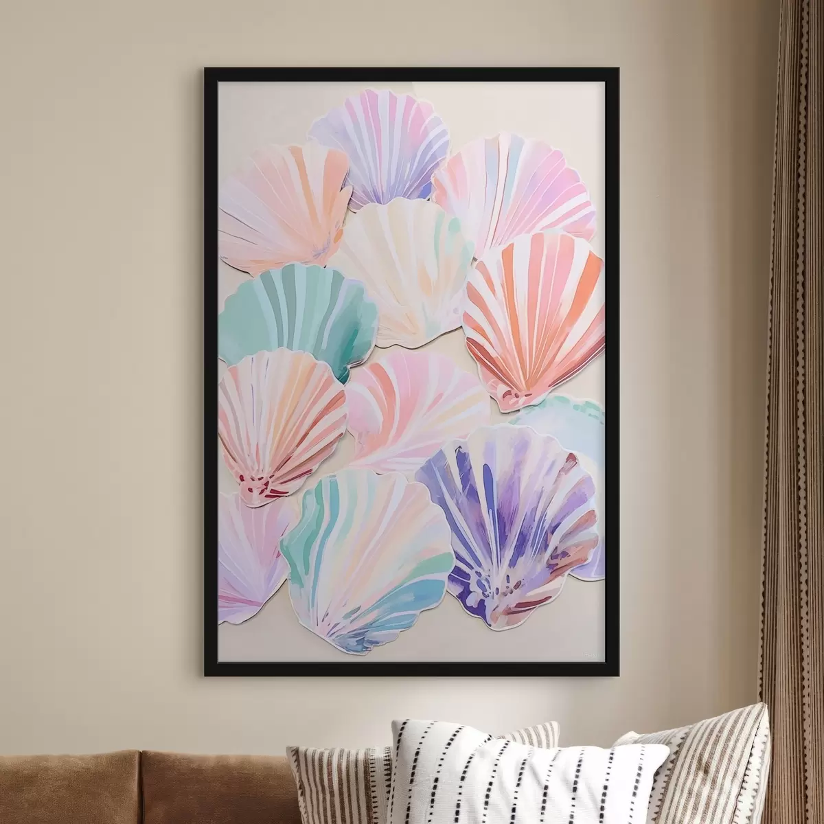 Poster Veelkleurige schelpen f44736