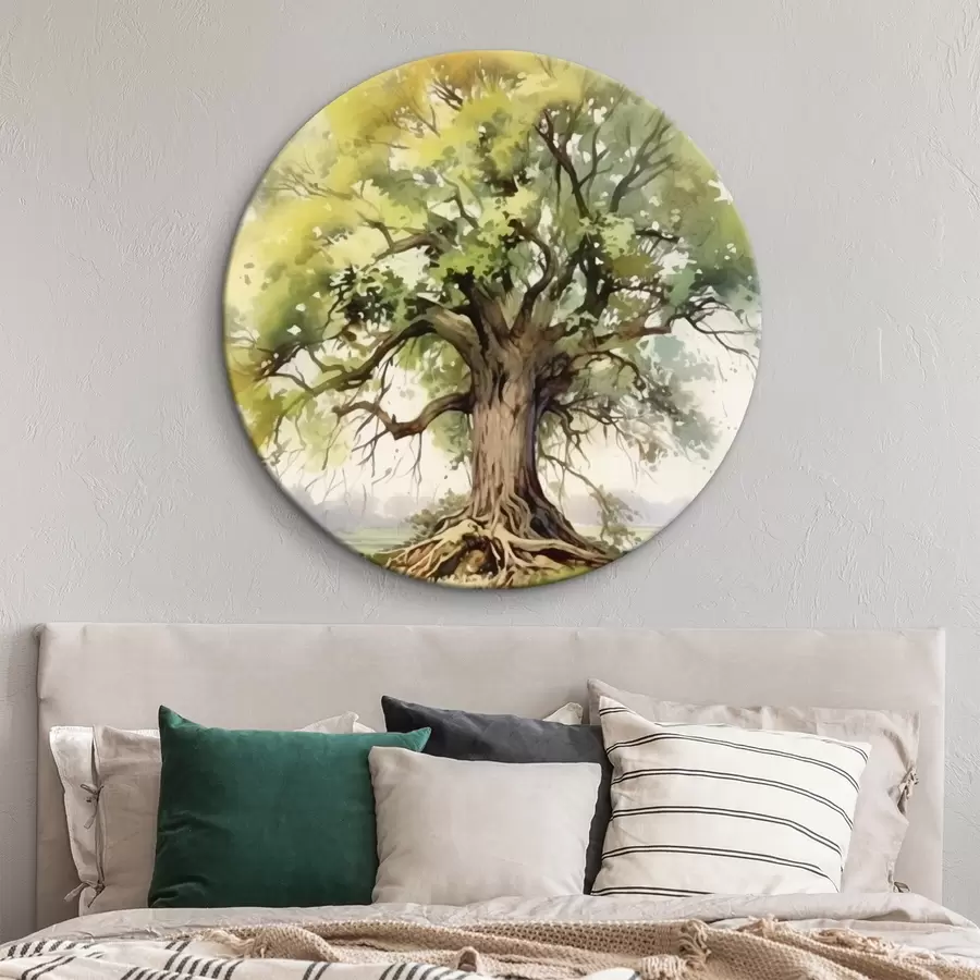  Peintures Un vieil arbre aux racines étendues r44731