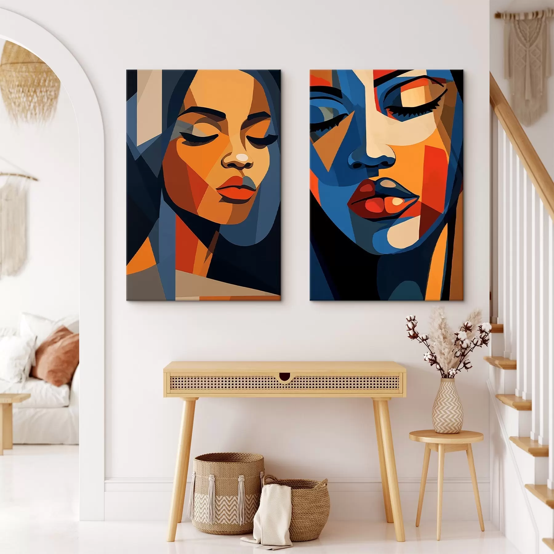  Schilderijen Kleurrijke portretten in pop-artstijl m00467