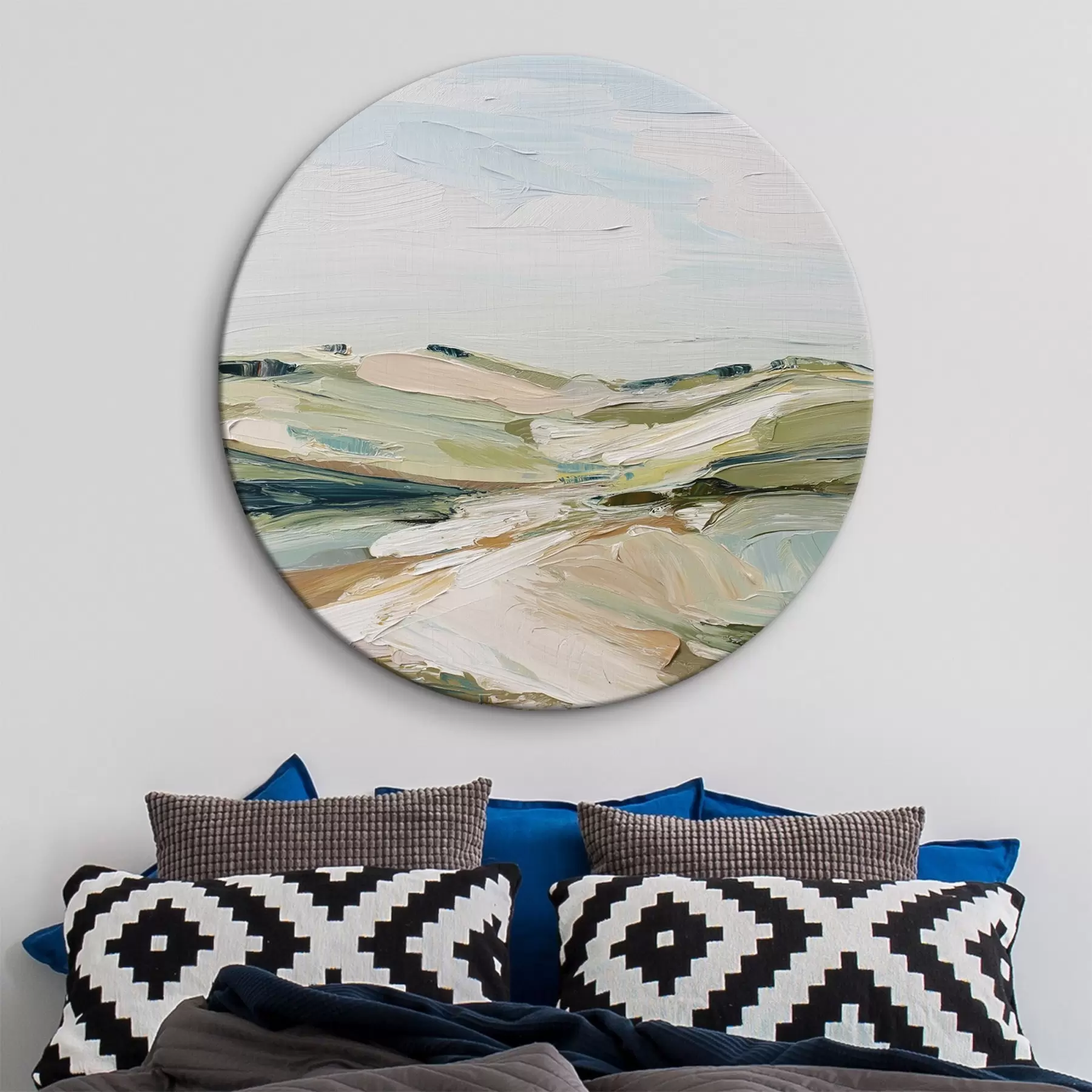  Schilderijen Abstracte heuvels in zachte kleuren r44754