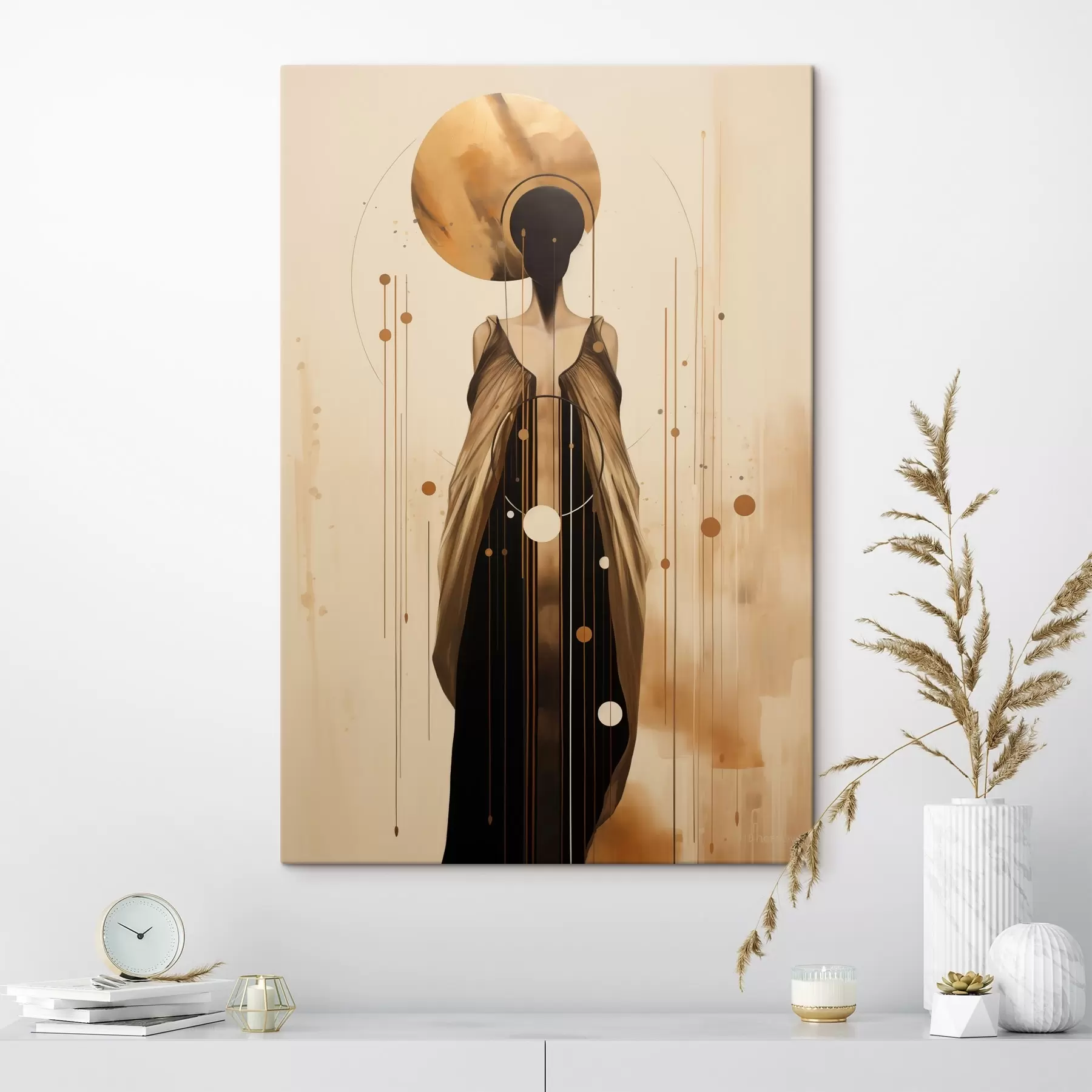  Schilderijen Abstracte vrouw met ornament s44748