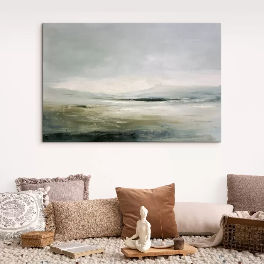  Schilderijen Minimalistisch landschap met mist s44756