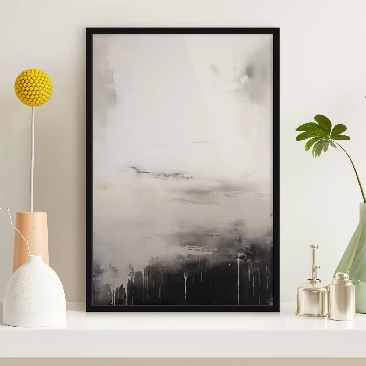 Poster Helder oppervlak met schaduwrijke randen f44742