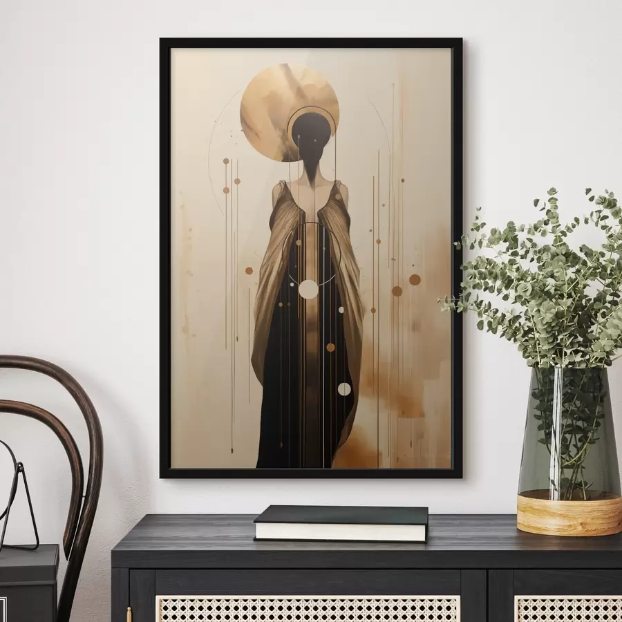 Papier peint photo Femme abstraite avec ornement f44748