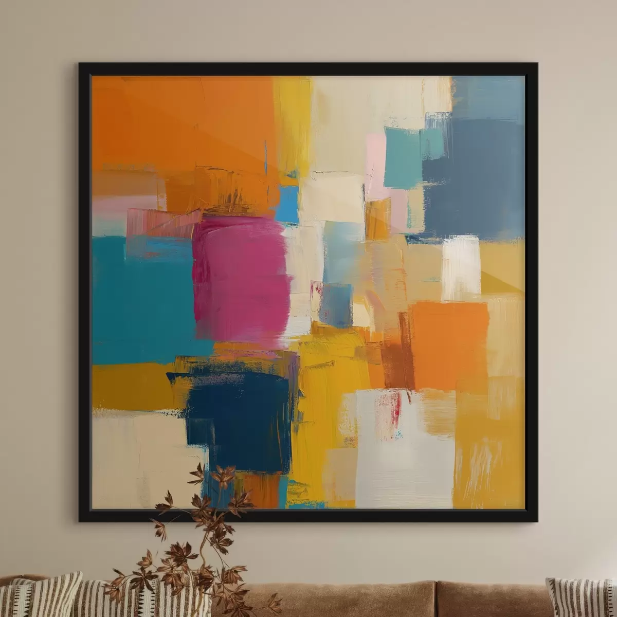 Poster Kleurvlekken in een eigentijdse stijl f44753