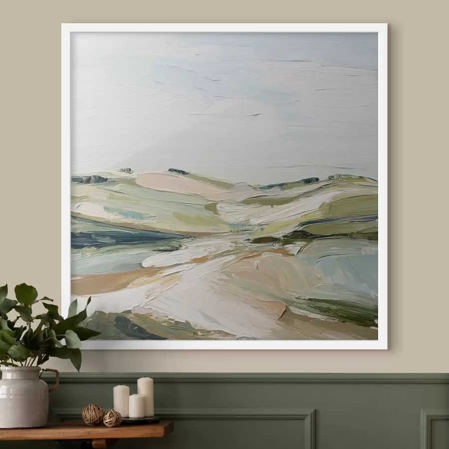 Fotobehang Abstracte heuvels in zachte kleuren f44754