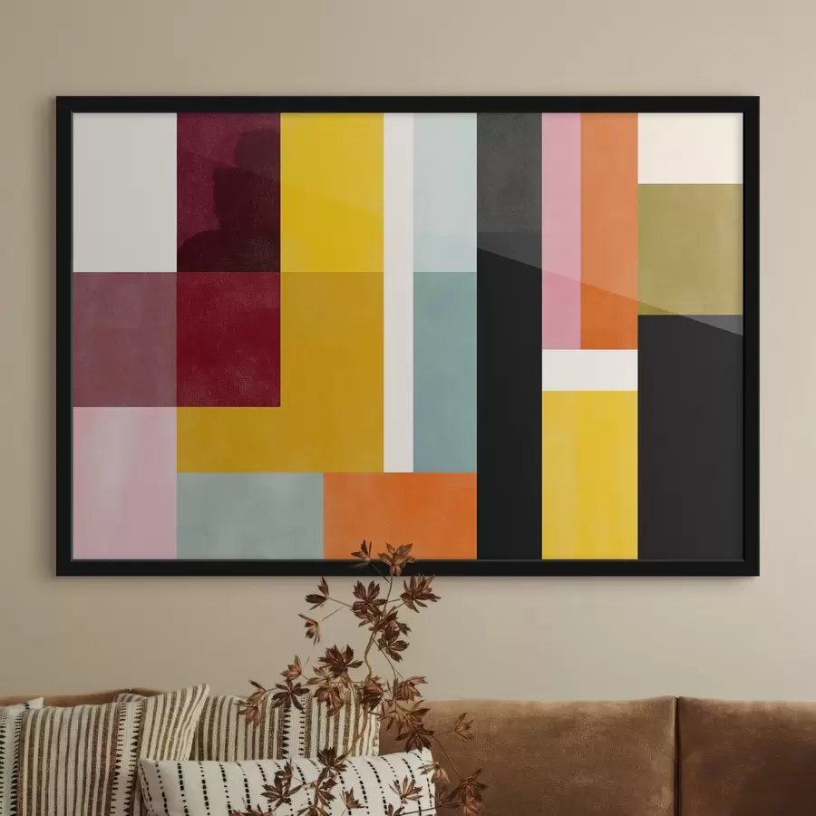 Papier peint photo Blocs de couleurs dans un style moderne f44755