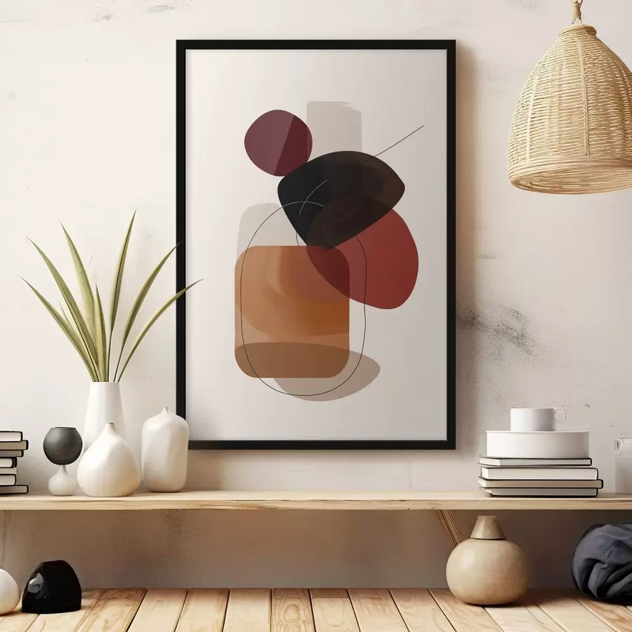 Papier peint photo Composition en palette vin et marron f44758