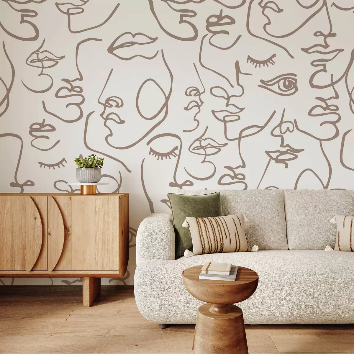 Fotobehang Abstracte gezichten w04121v1