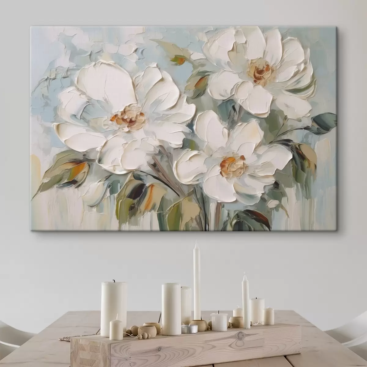  Peintures Peinture imitation fleurs blanches s44775