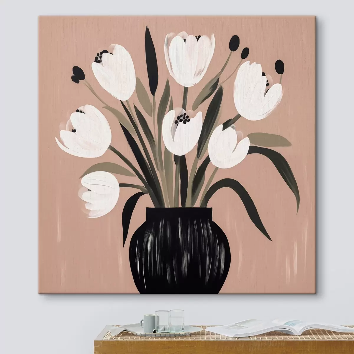  Peintures Tulipes dans un vase s44779