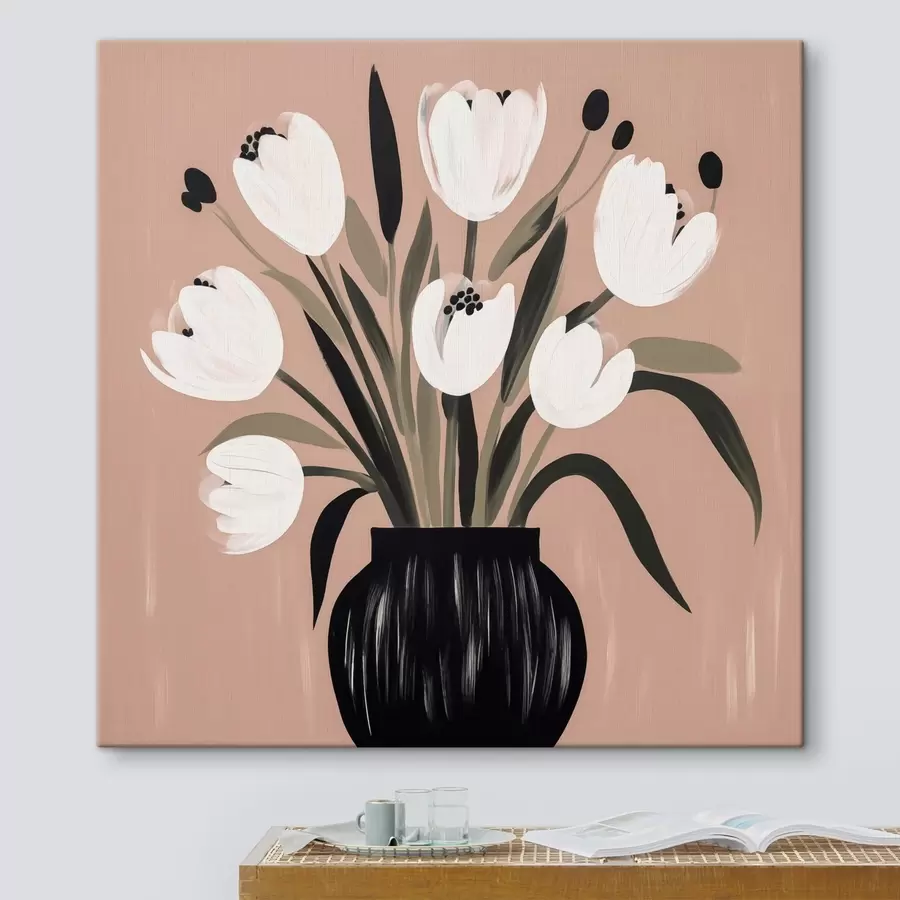  Peintures Tulipes dans un vase s44779