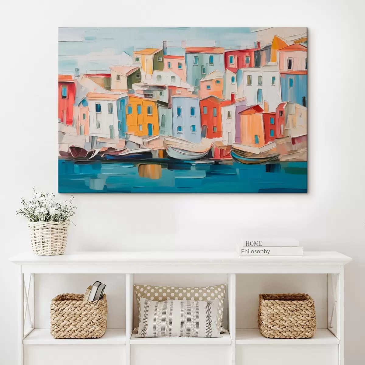  Peintures Maisons de ville abstraites s44783