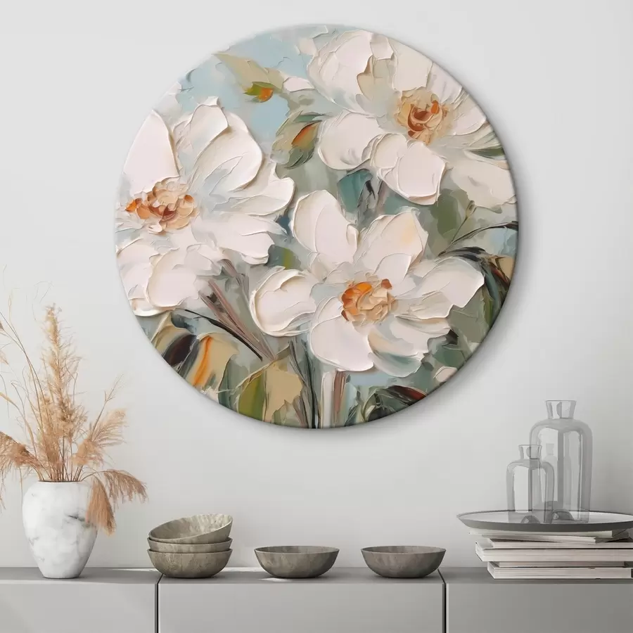  Peintures Peinture imitation fleurs blanches r44775