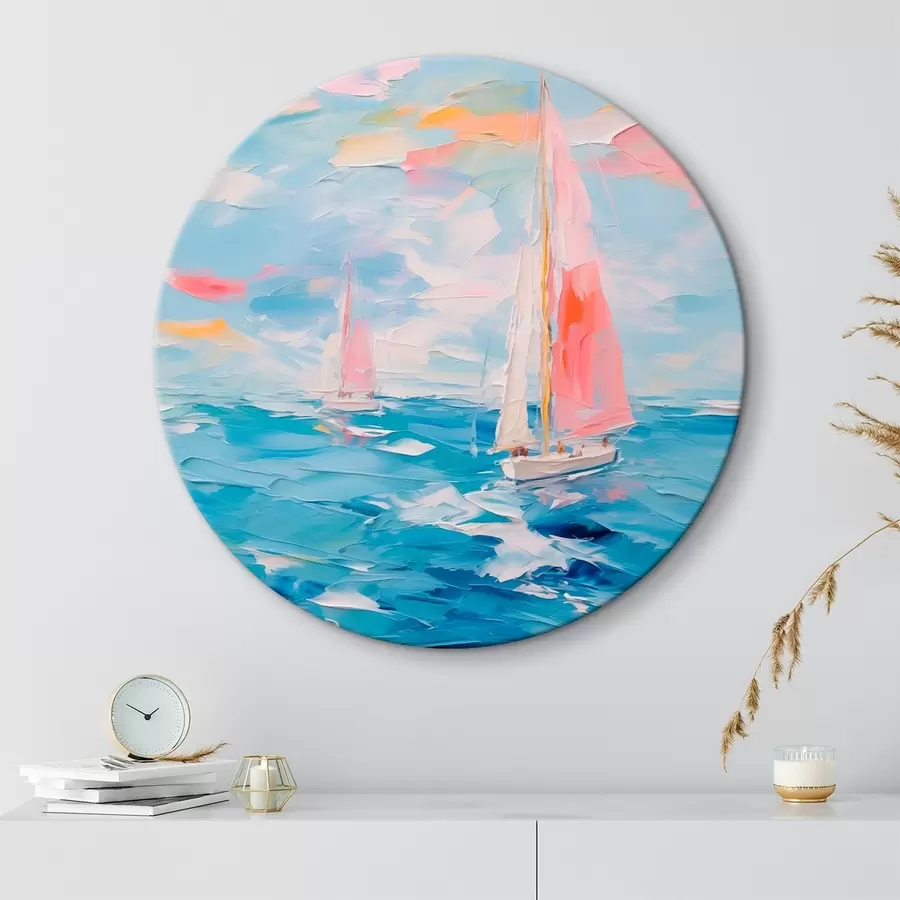  Schilderijen Zeilboten in de zee imitatieschilderij r44780