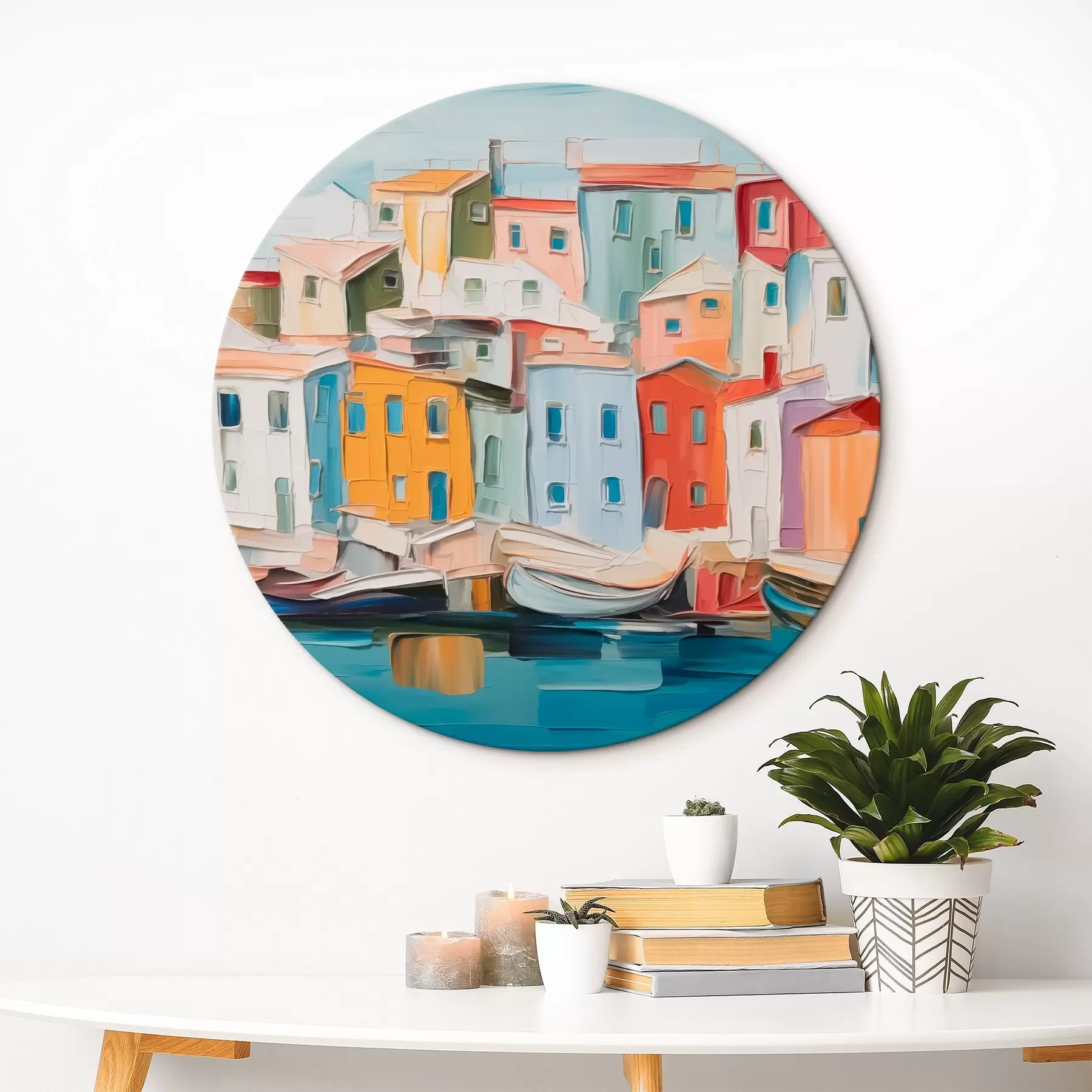  Schilderijen Abstracte stadshuizen r44783