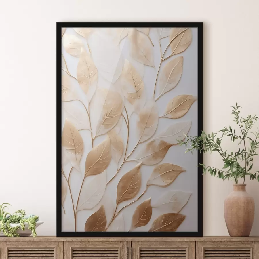 Papier peint photo Feuilles sur les branches f44766