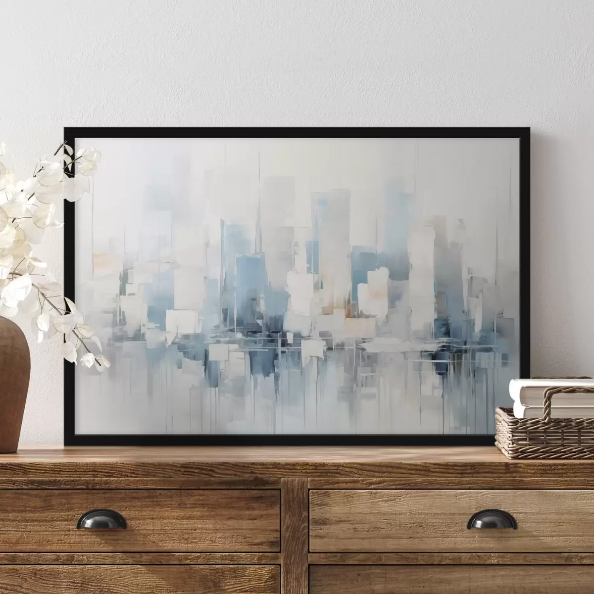 Poster Abstract stadsimitatieschilderij f44768