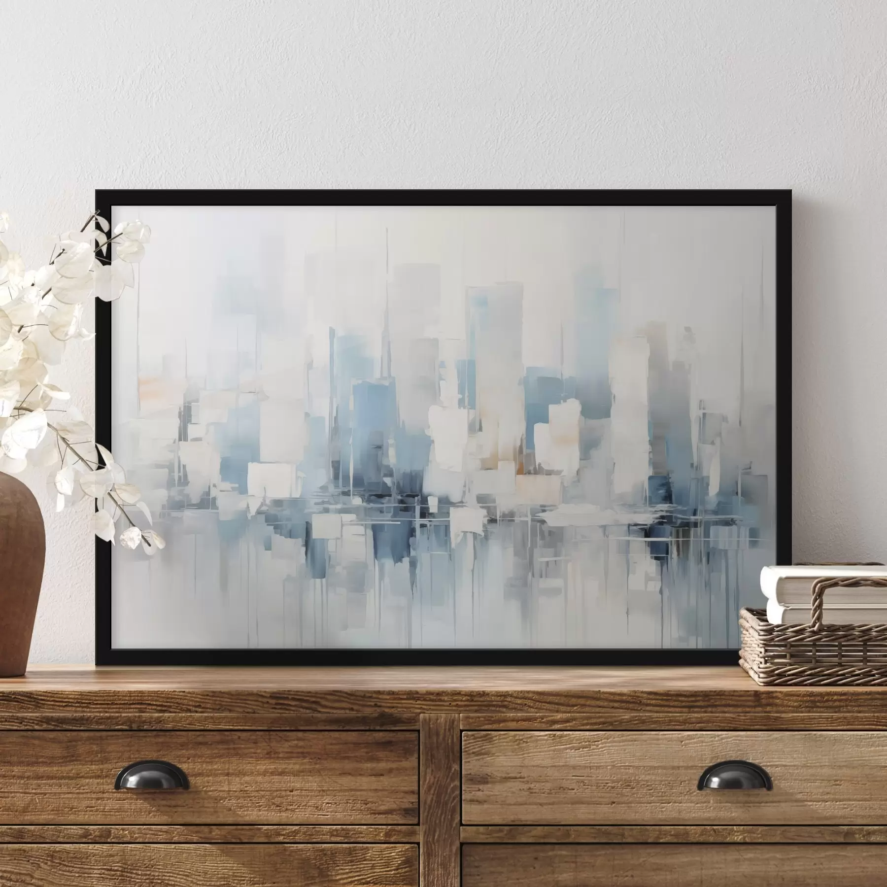 Fotobehang Abstract stadsimitatieschilderij f44768