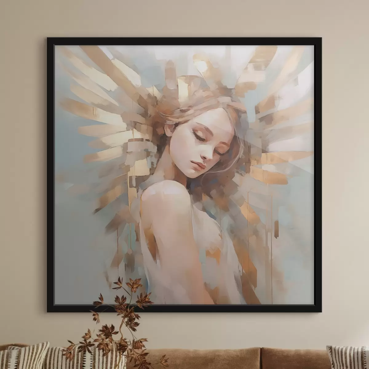 Affiche Portrait abstrait imitation peinture f44774