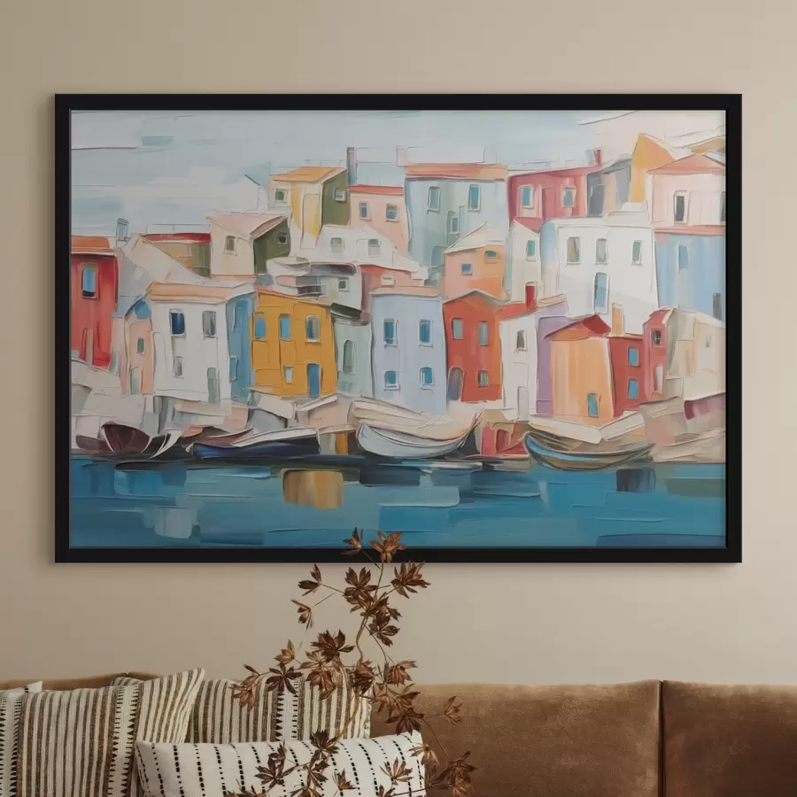 Papier peint photo Maisons de ville abstraites f44783