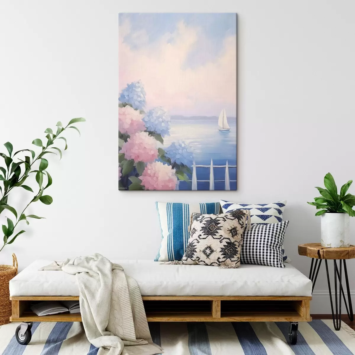  Peintures Buissons d'hortensias s44805