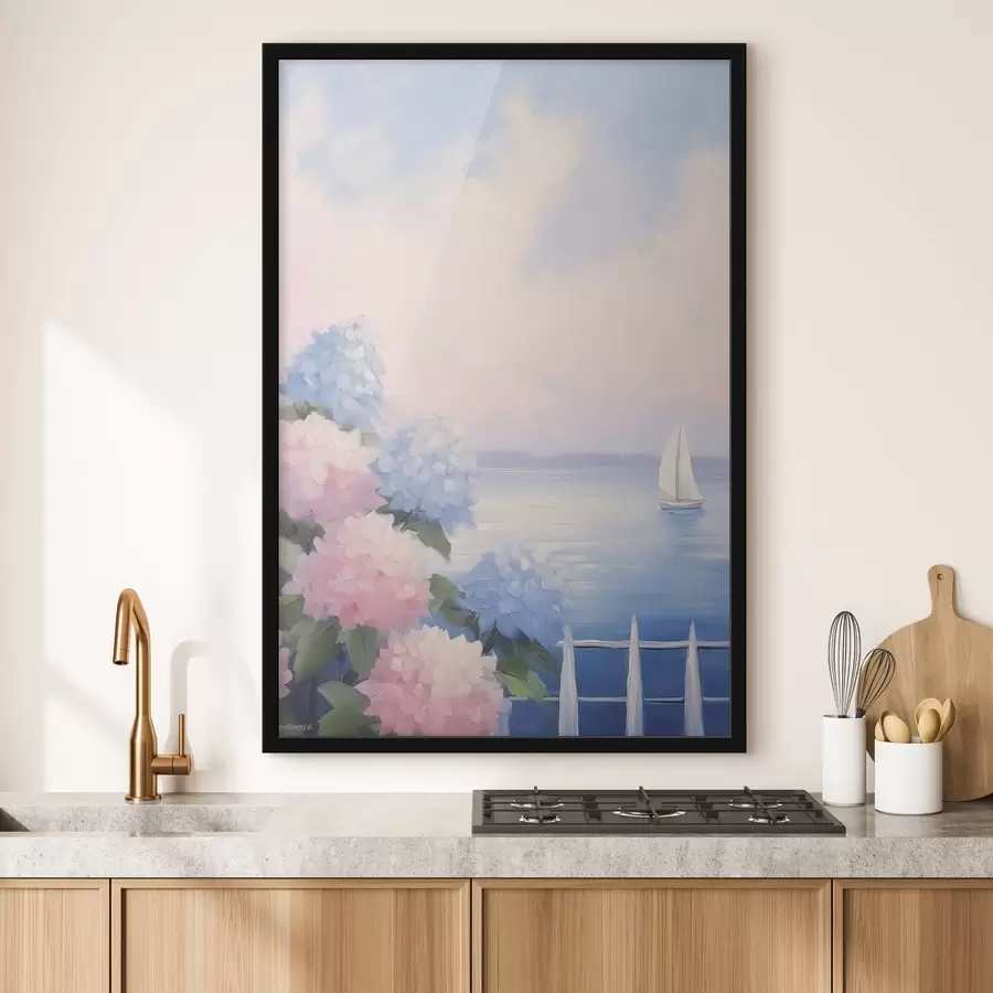 Papier peint photo Buissons d'hortensias f44805