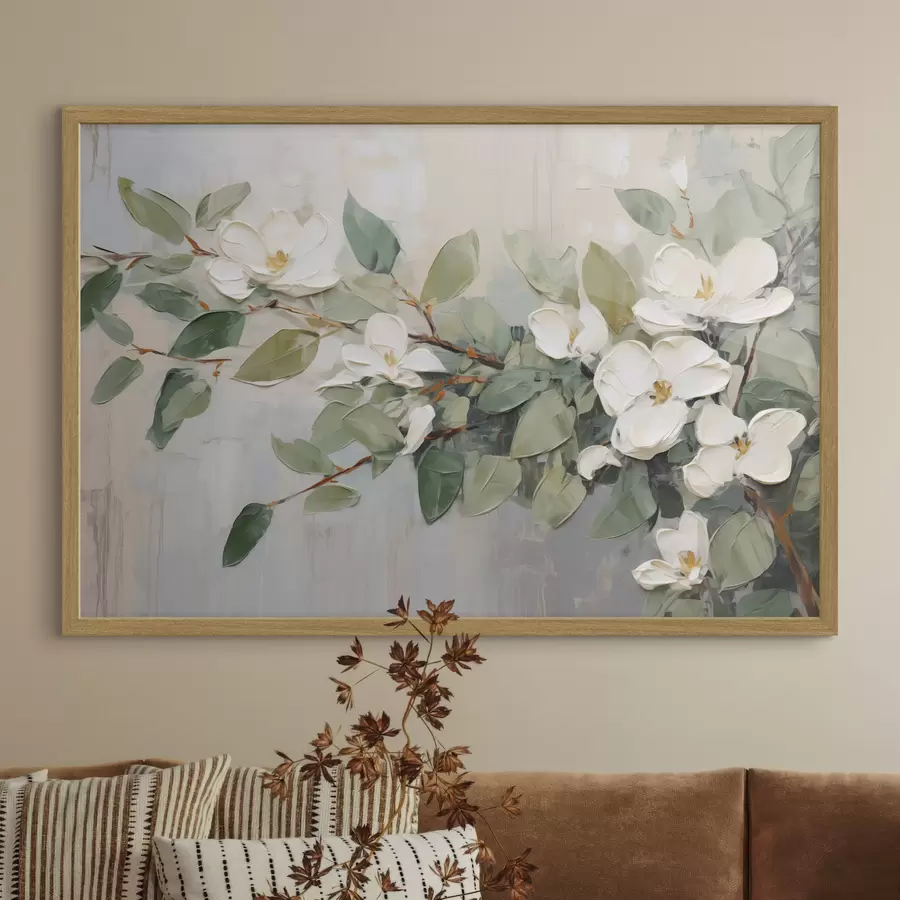 Papier peint photo Magnolia en vert tendre f44853