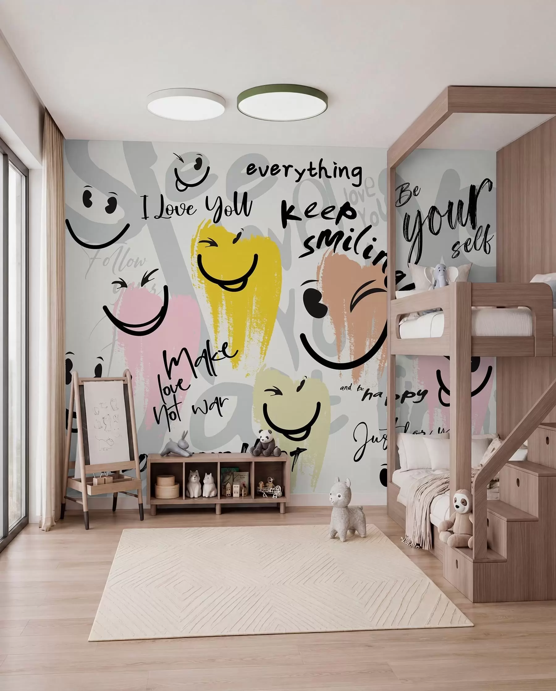 Papier peint photo Sourires et gribouillis w04174