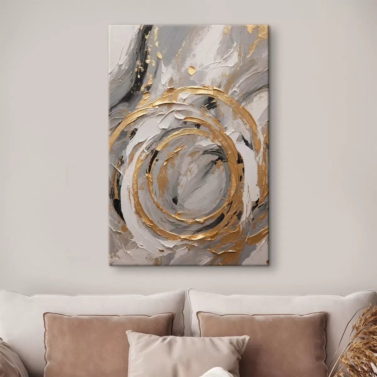  Schilderijen Abstracte textuur met cirkels en pastels s44876