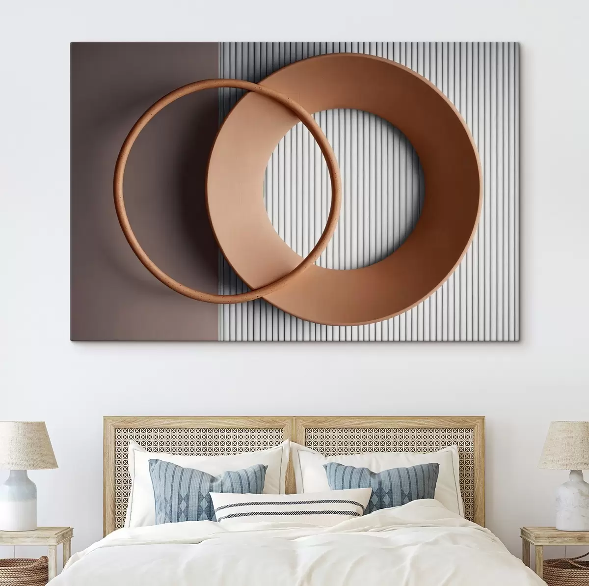  Schilderijen Mistige bergketen met gedempte kleuren s44901