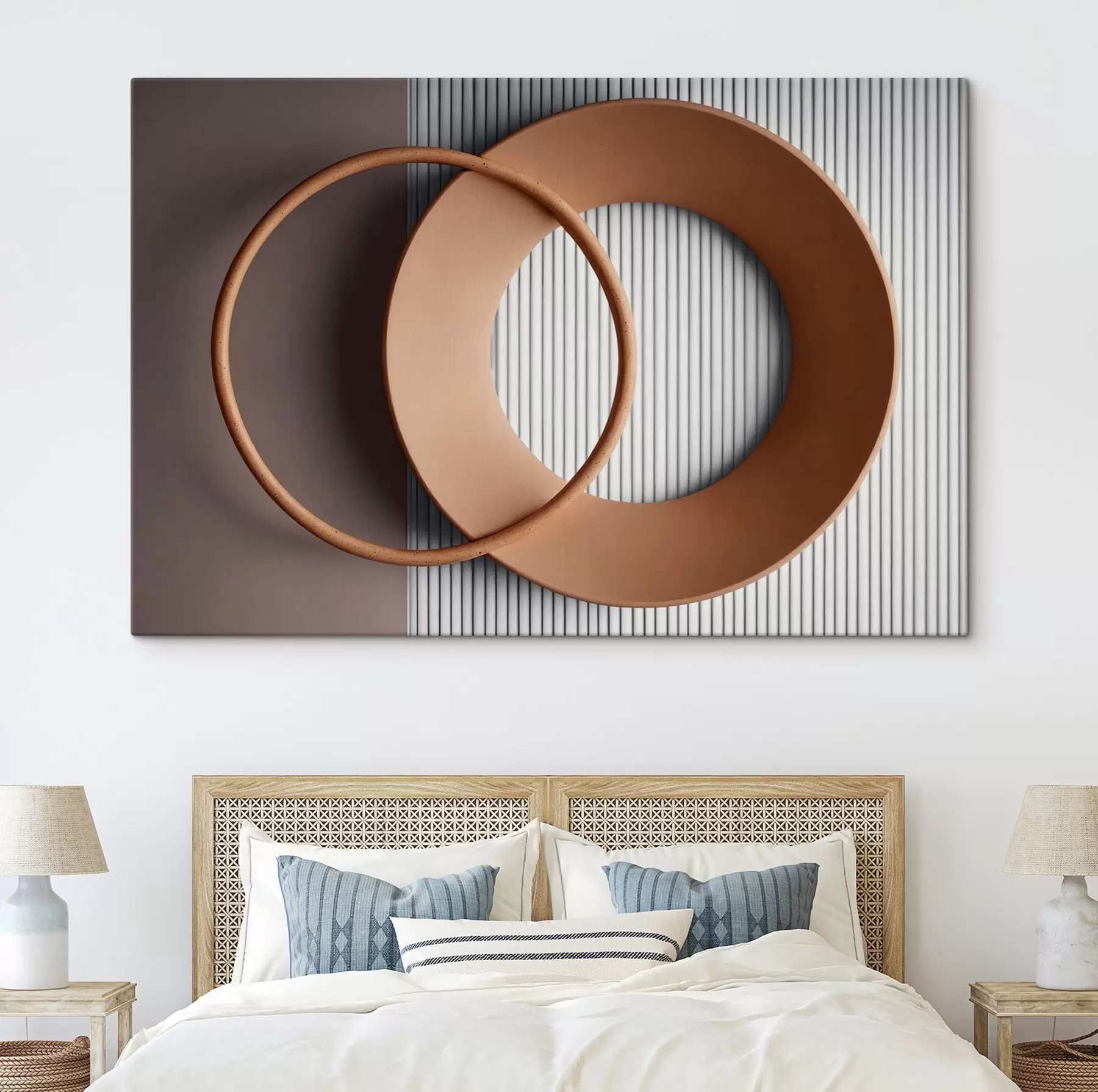 Papier peint photo Chaîne de montagnes brumeuses aux couleurs sourdes s44901